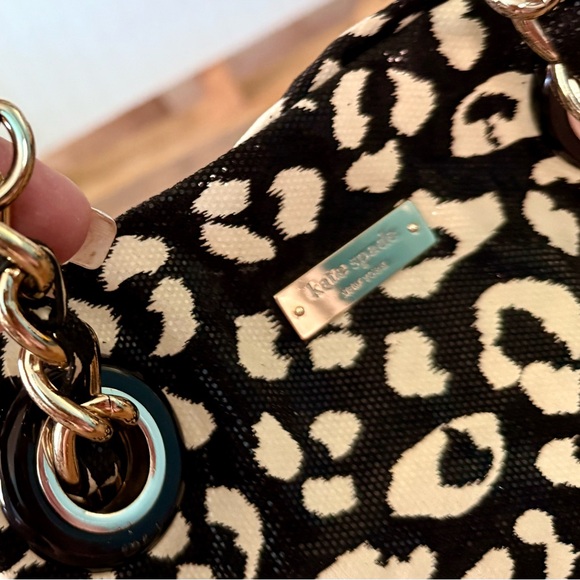 Kate Spade New York Black Leather Shoulder Bag Purse - Picture 7 of 12